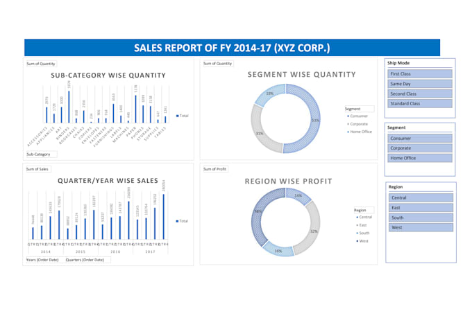design professional excel dashboards, reports, and graphs